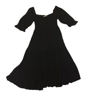 OAK + FORT Black Midi Dress Medium